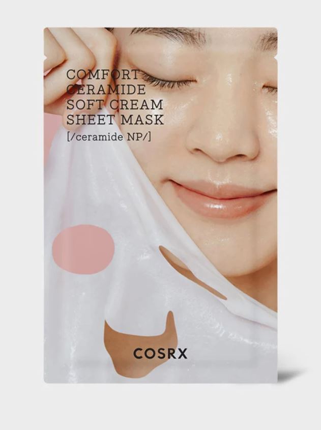 cosrx balancium comfort ceramide soft cream sheet mask