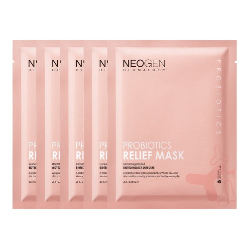 NEOGEN Dermalogy Probiotics Relief Mask (25ml X 5 Sheets)-Korean Cosmetics at REDBLEC