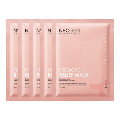 NEOGEN Dermalogy Probiotics Relief Mask (25ml X 5 Sheets)-Korean Cosmetics at REDBLEC