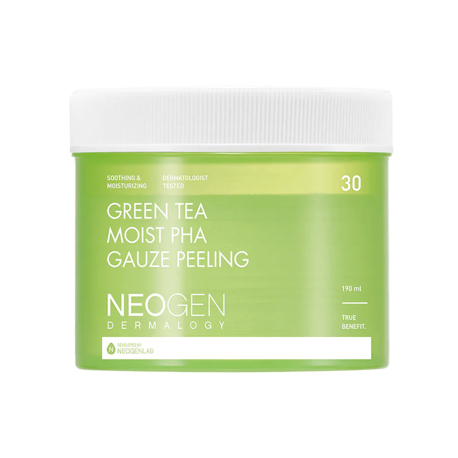 NEOGEN Green Tea moist PHA Gauze peeling 30 Pads-Korean Cosmetics at REDBLEC